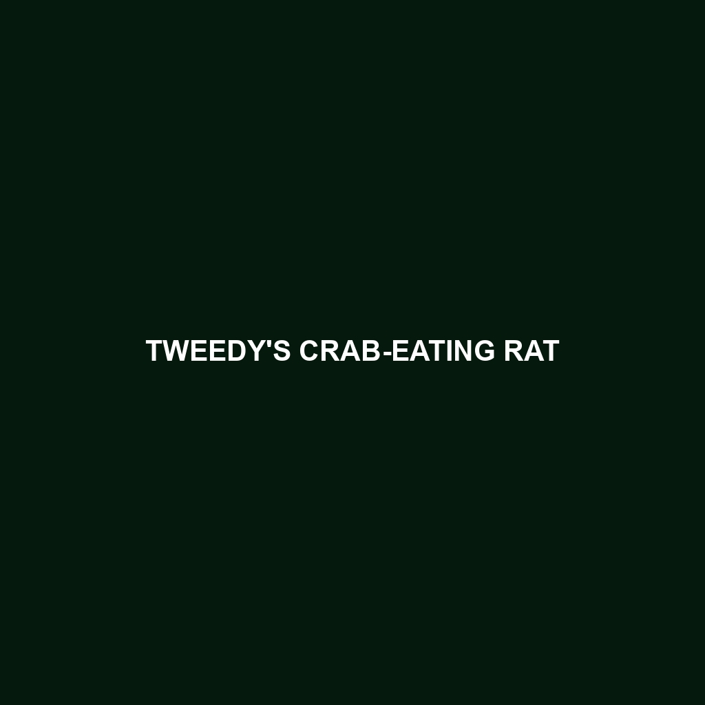 Tweedy's Crab-eating Rat