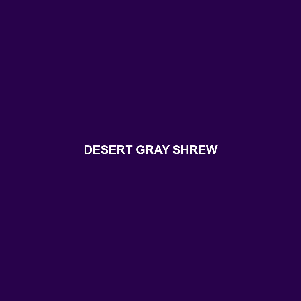 Desert Gray Shrew