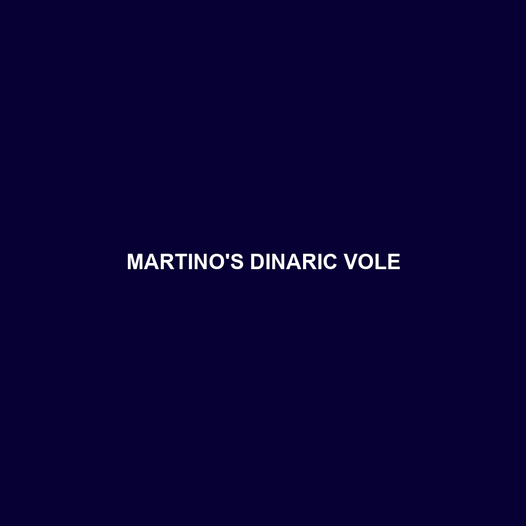 Martino's Dinaric Vole