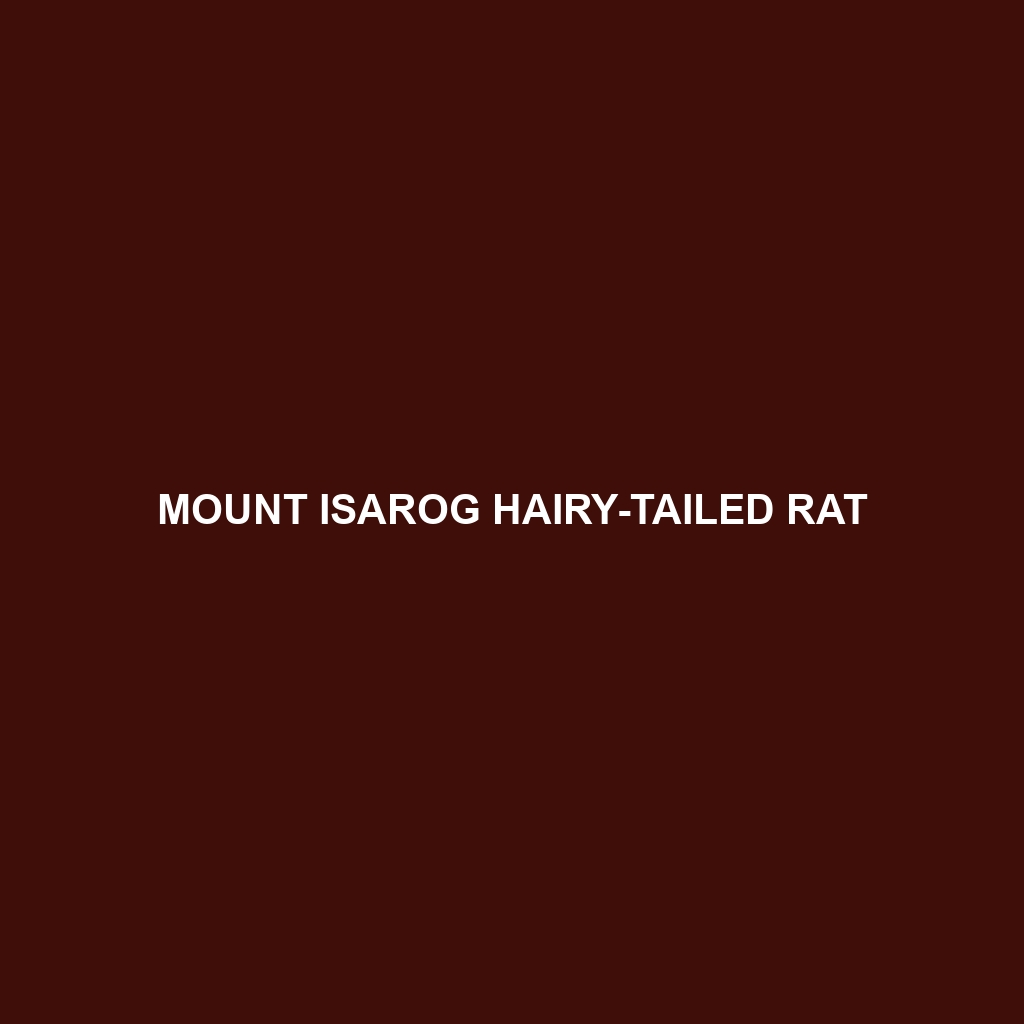 Mount Isarog Hairy-tailed Rat