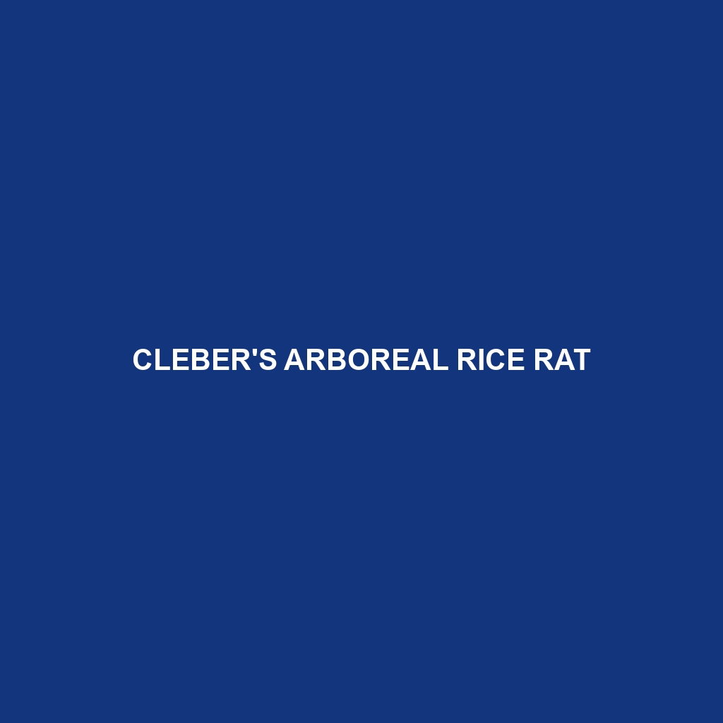 Cleber's Arboreal Rice Rat