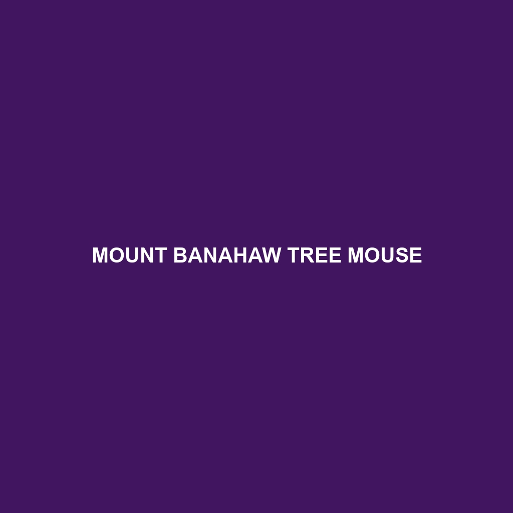 Mount Banahaw Tree Mouse