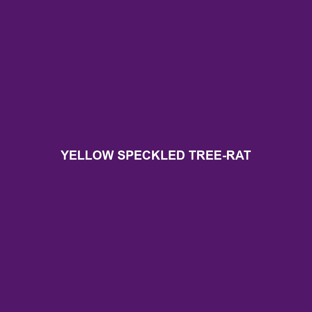 Yellow Speckled Tree-rat