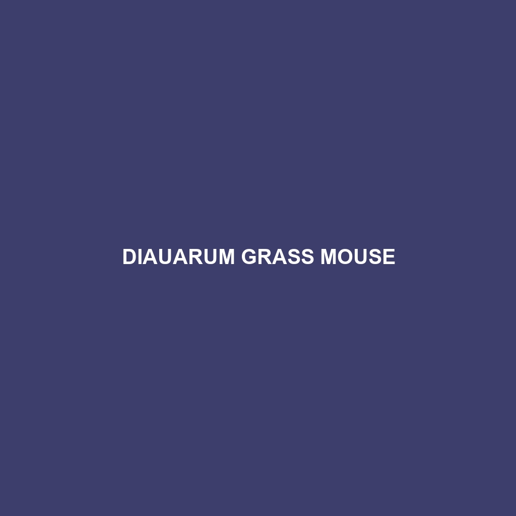 Diauarum Grass Mouse