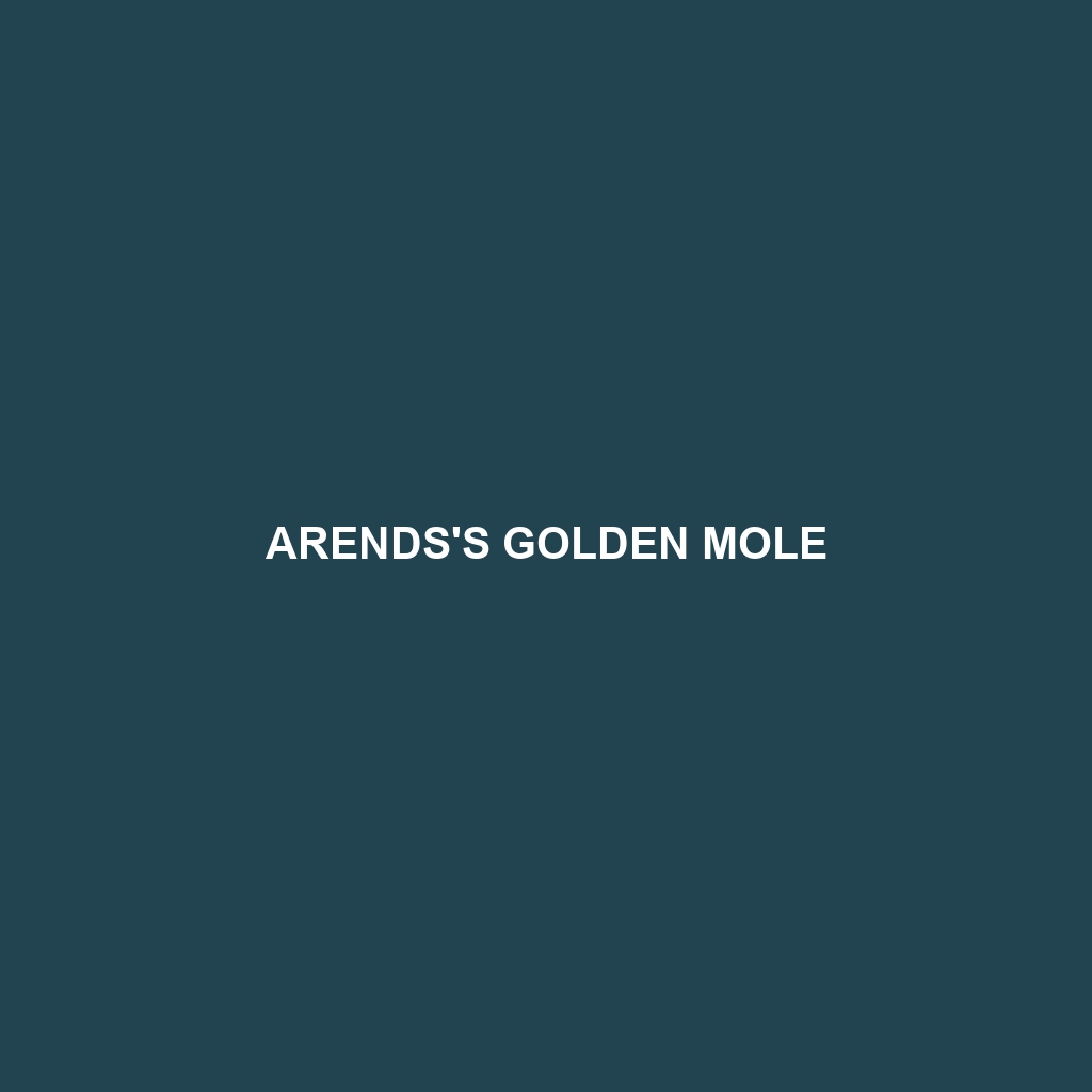 Arends's Golden Mole