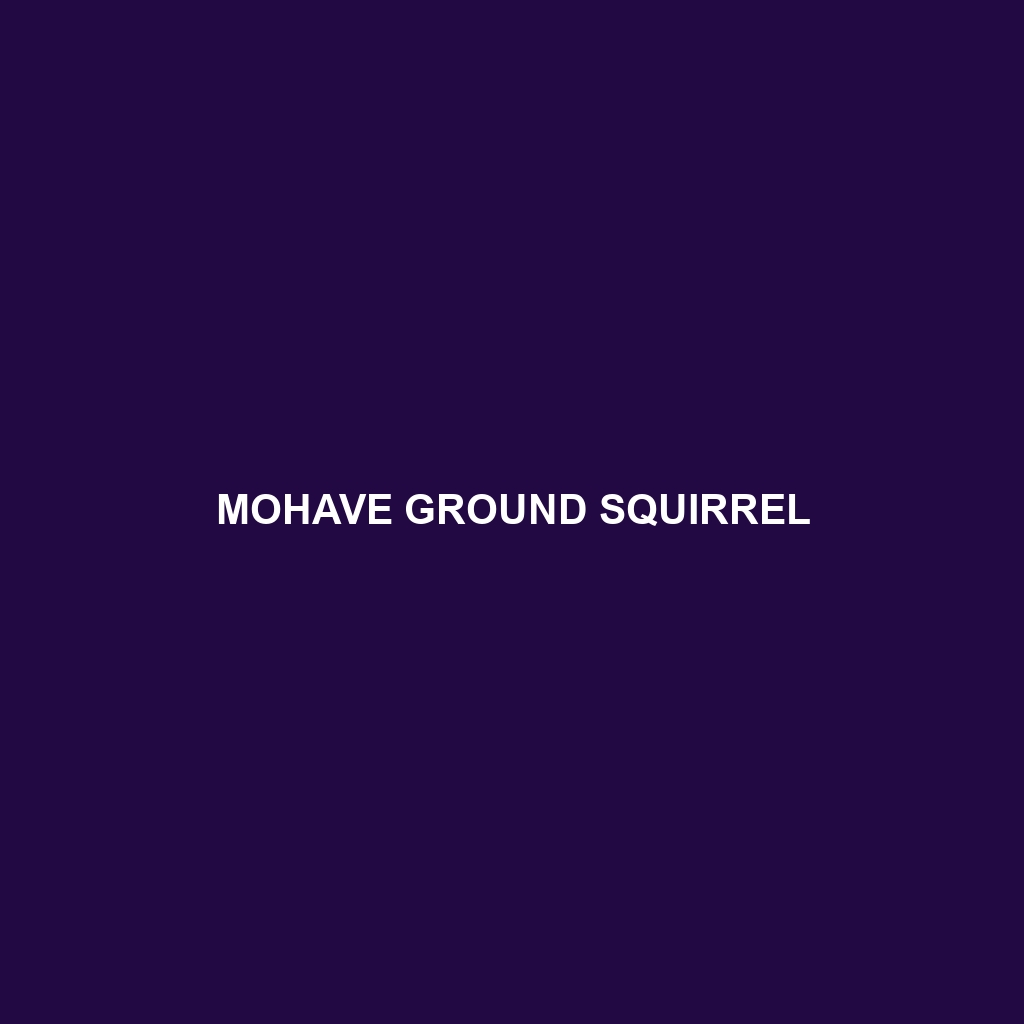 Mohave Ground Squirrel