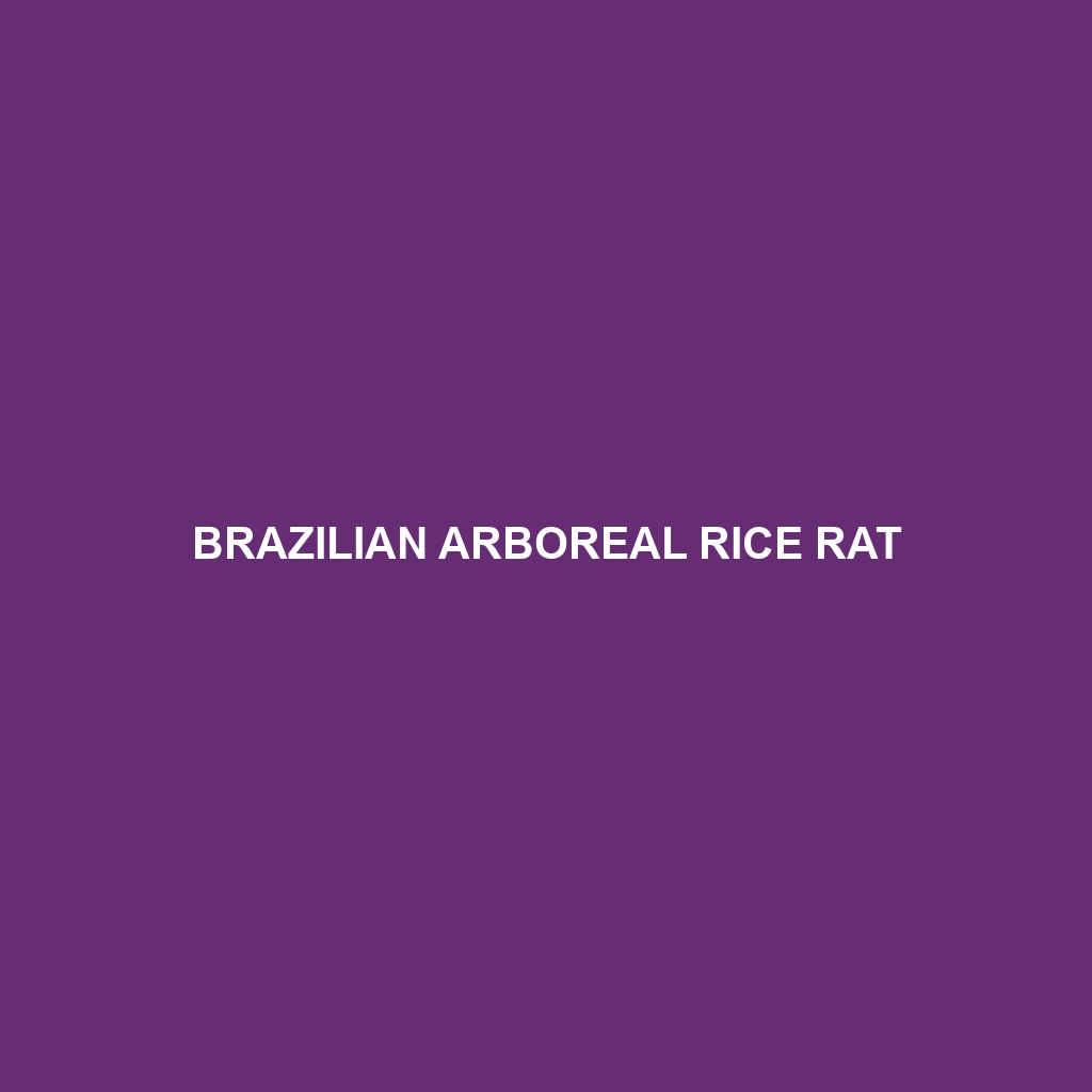 Brazilian Arboreal Rice Rat