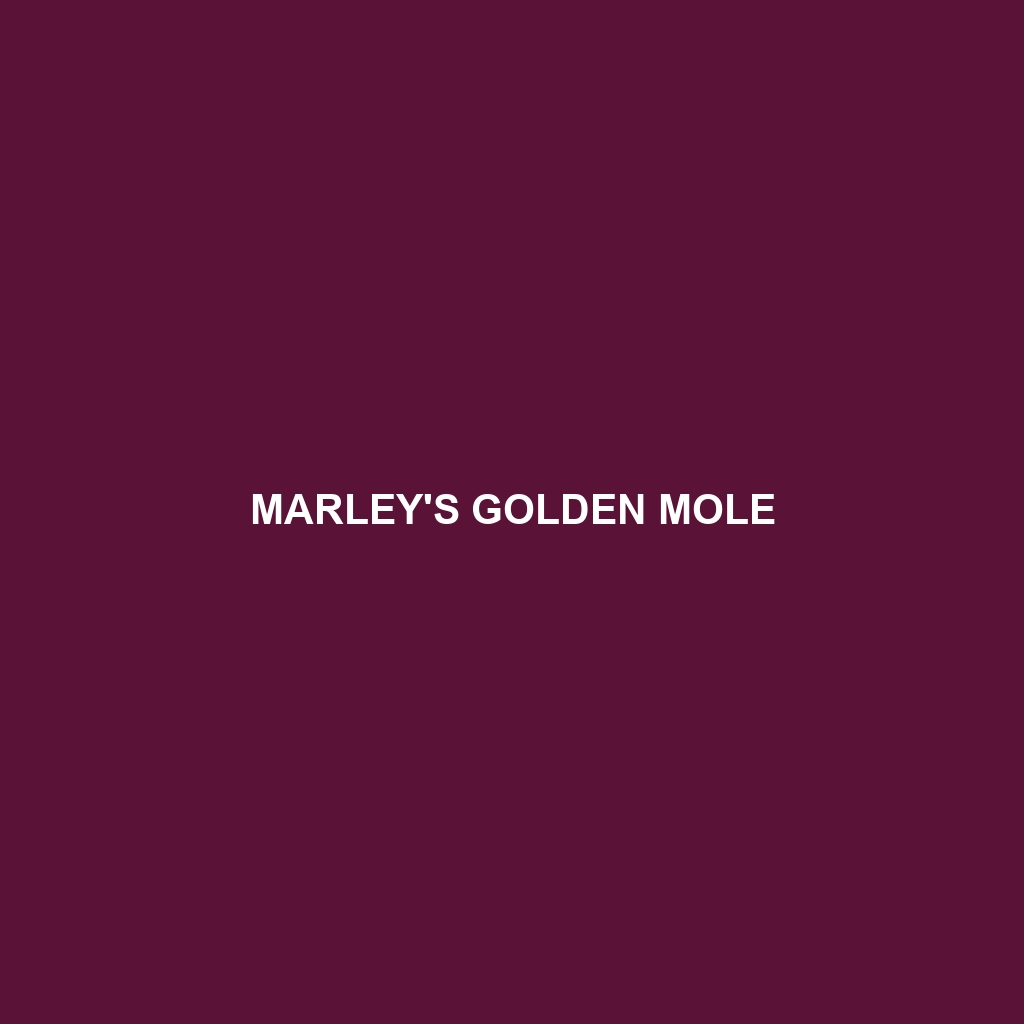 Marley's Golden Mole