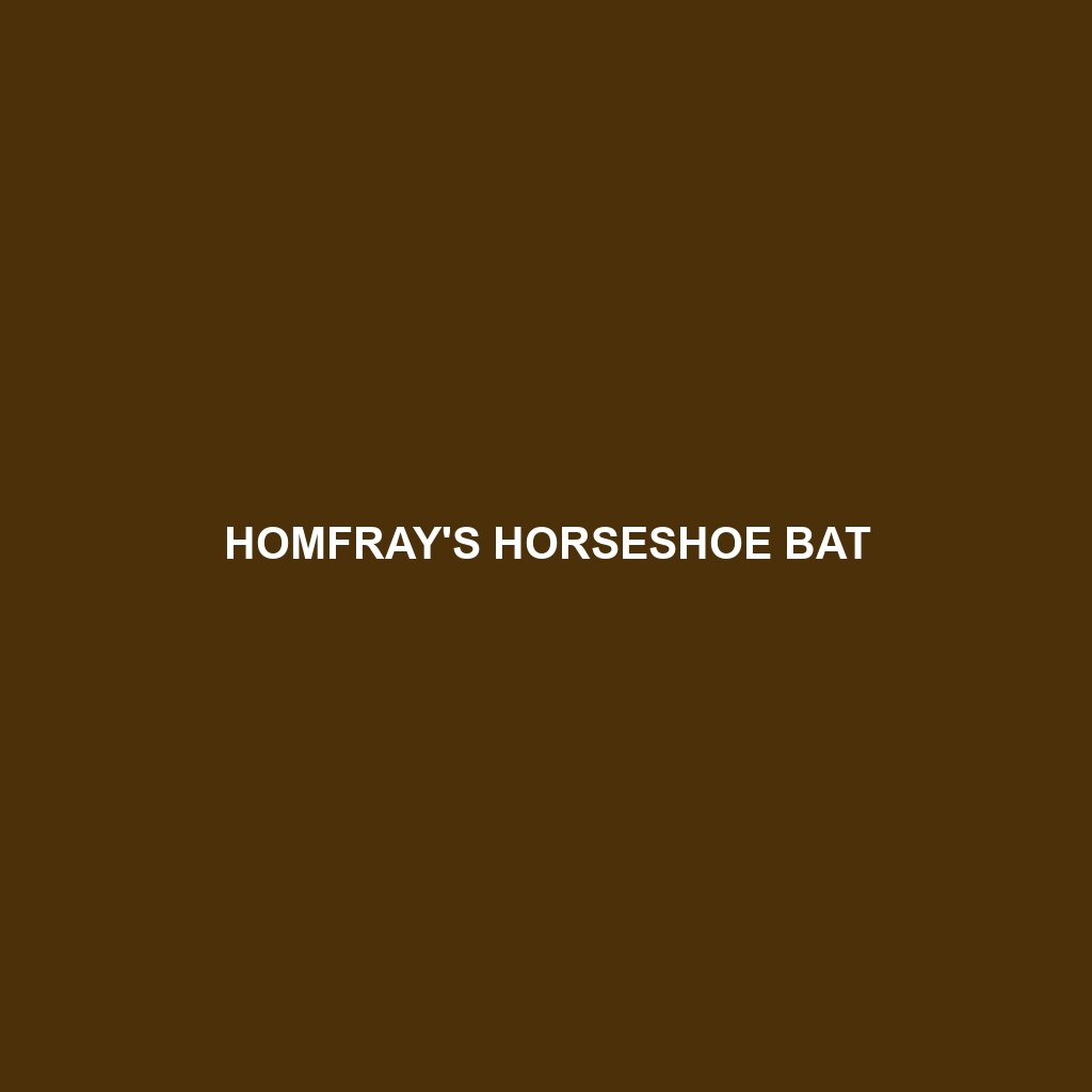 Homfray's Horseshoe Bat