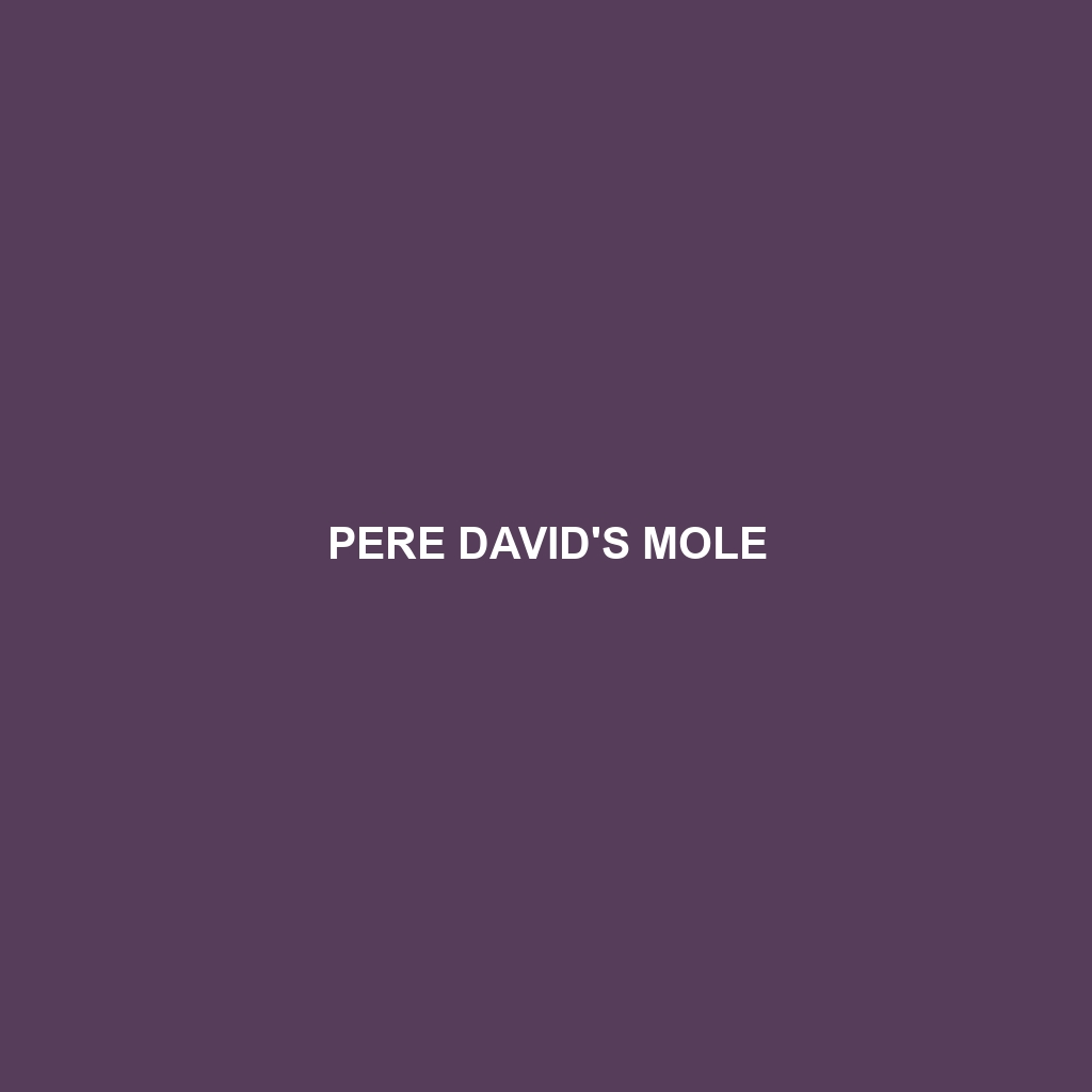 Pere David's Mole