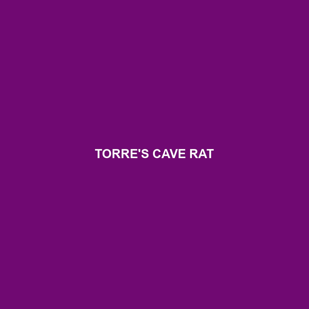 Torre's Cave Rat