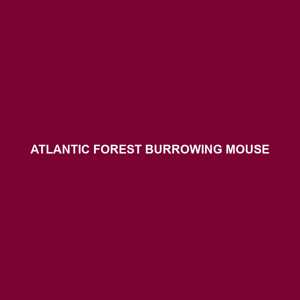 Atlantic Forest Burrowing Mouse