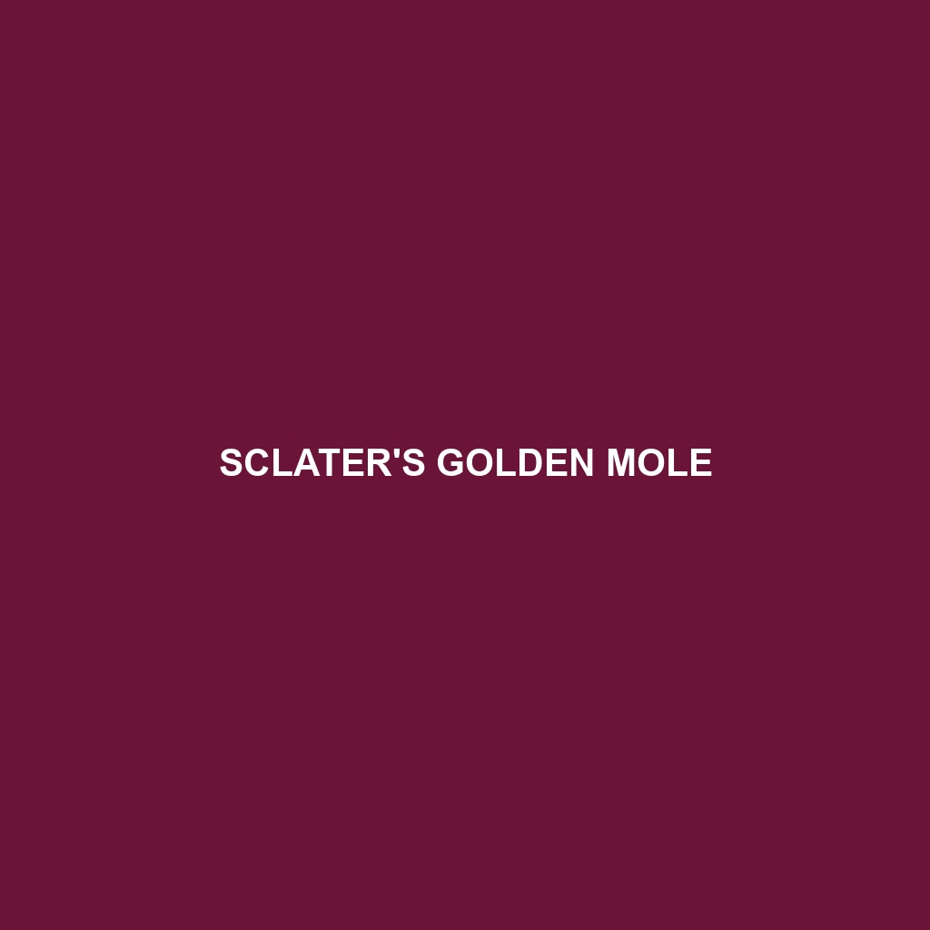 Sclater's Golden Mole