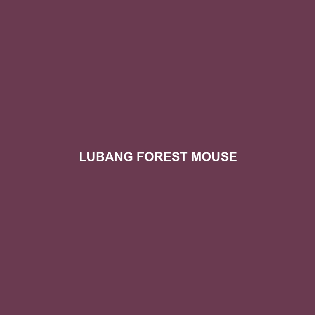 Lubang Forest Mouse