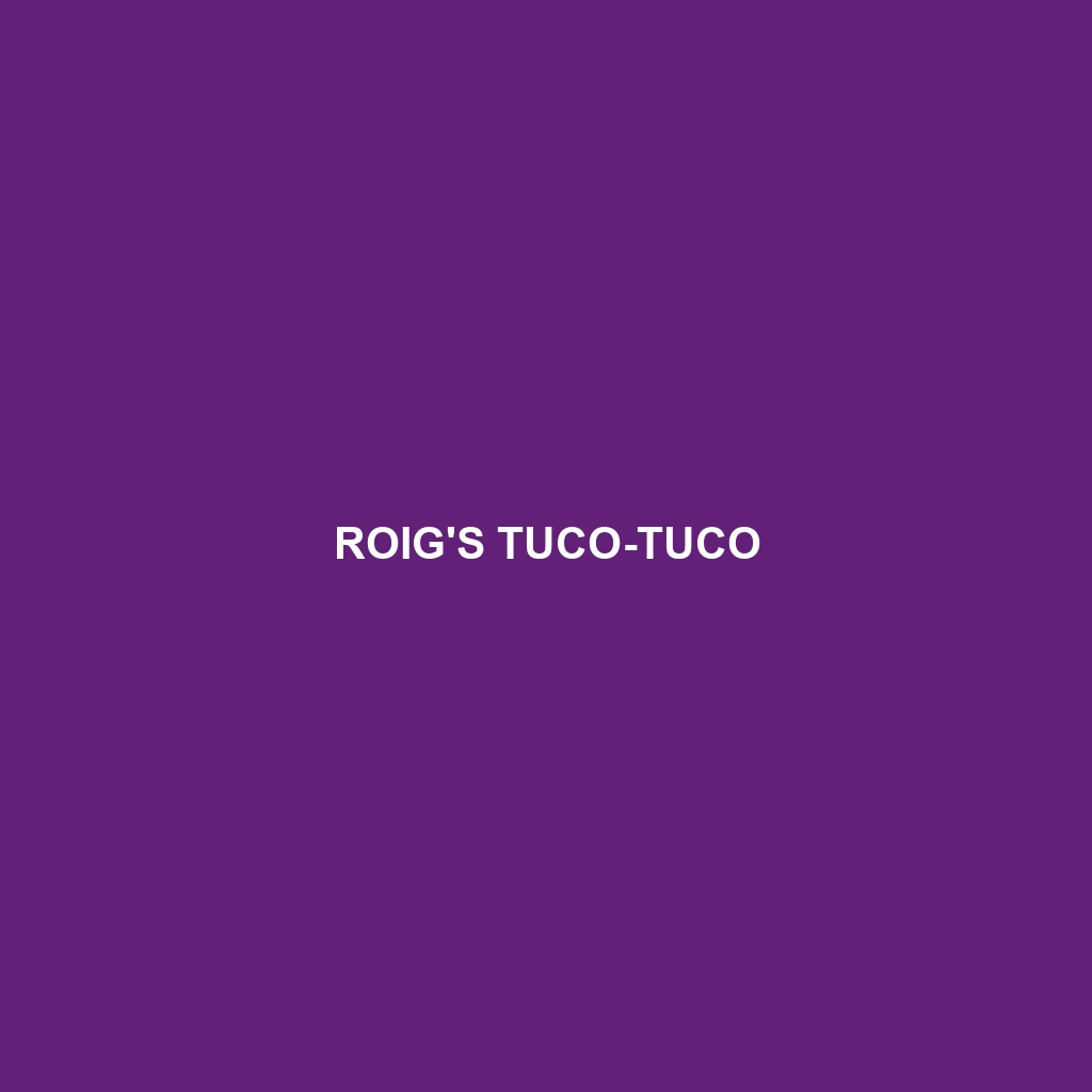 Roig's Tuco-tuco