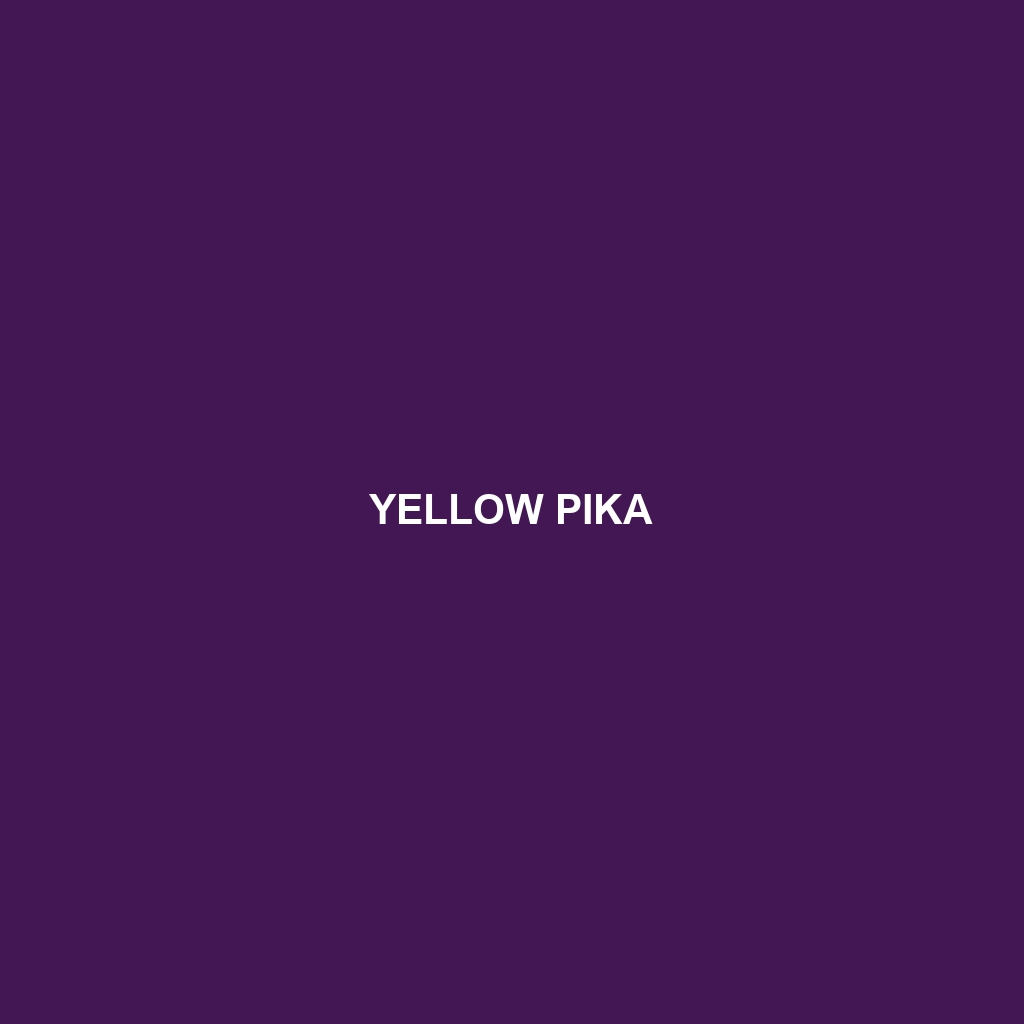 Yellow Pika