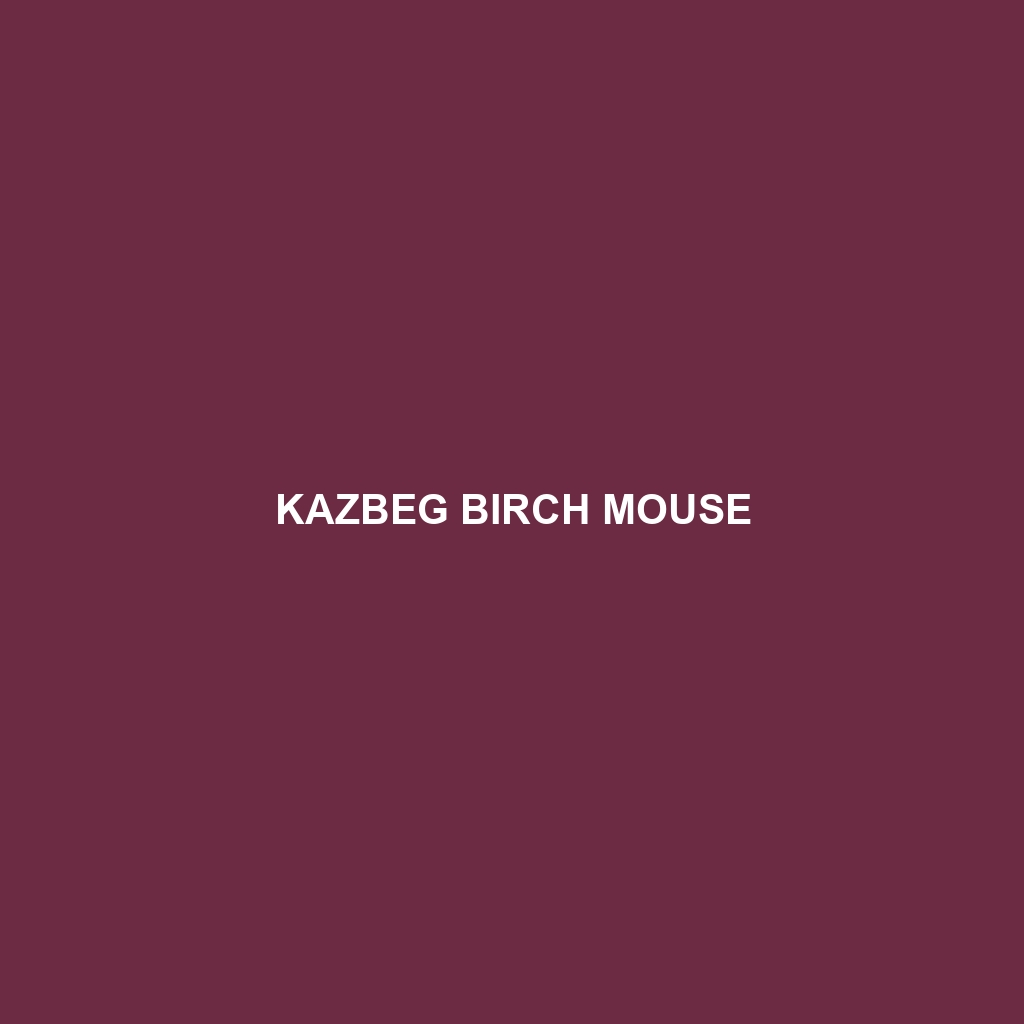 Kazbeg Birch Mouse