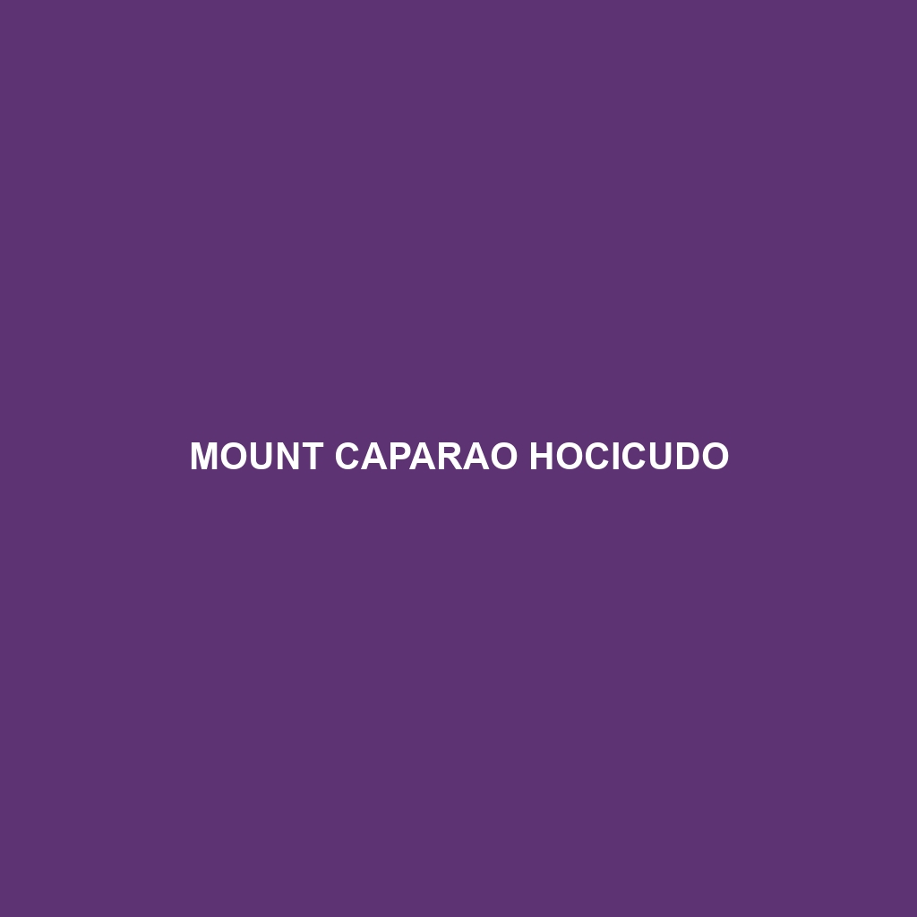 Mount Caparao Hocicudo