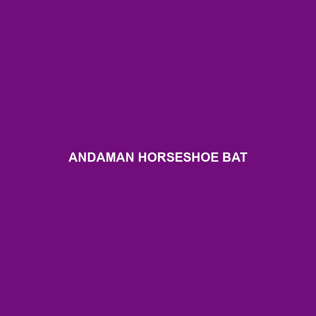 Andaman Horseshoe Bat