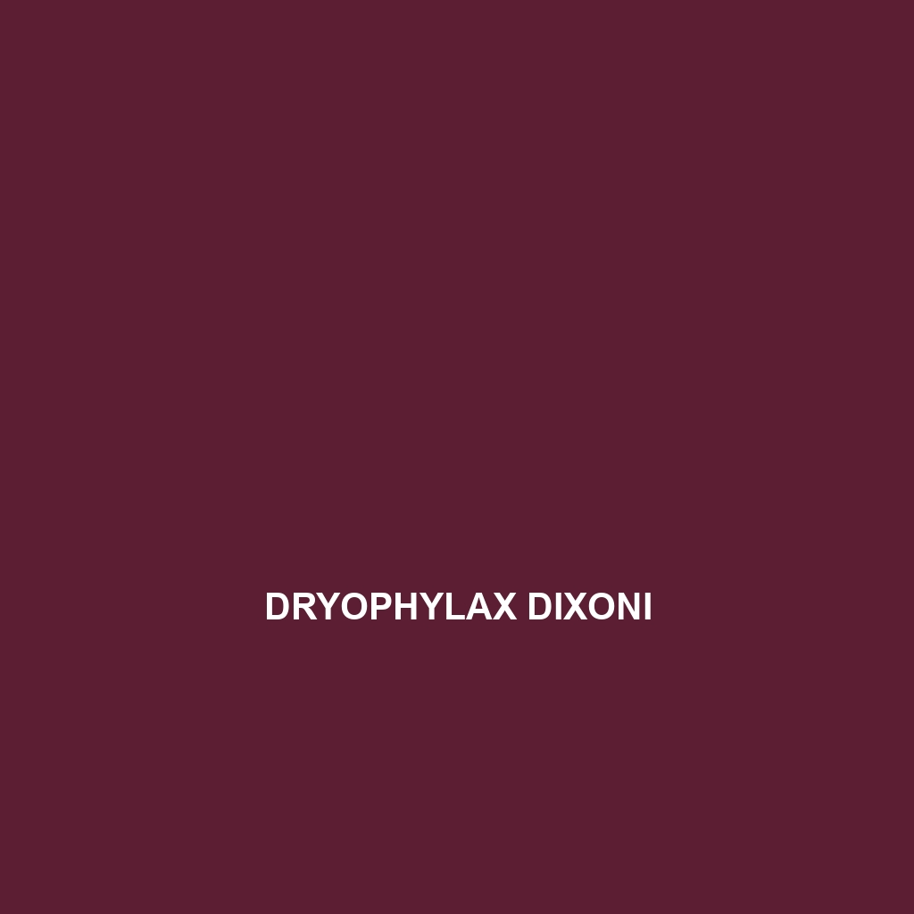 Dryophylax dixoni