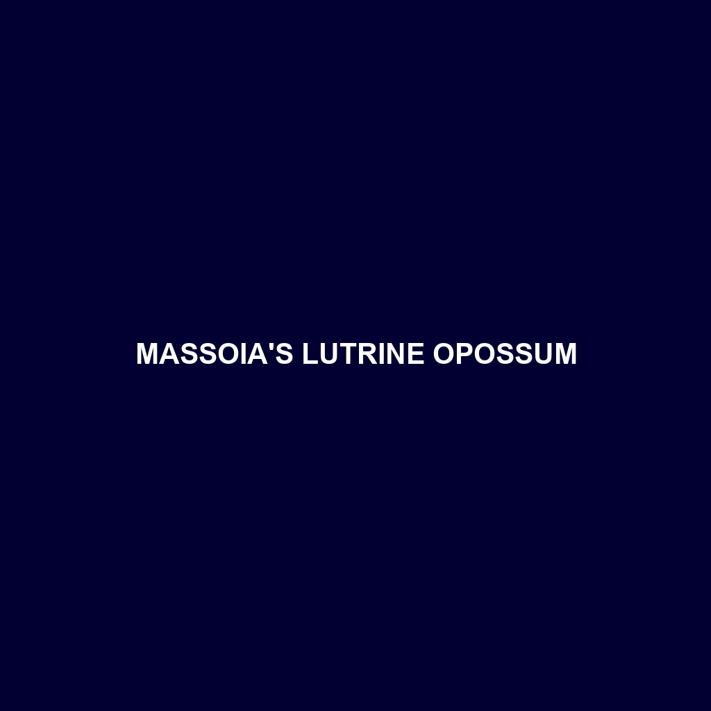 Massoia's Lutrine Opossum