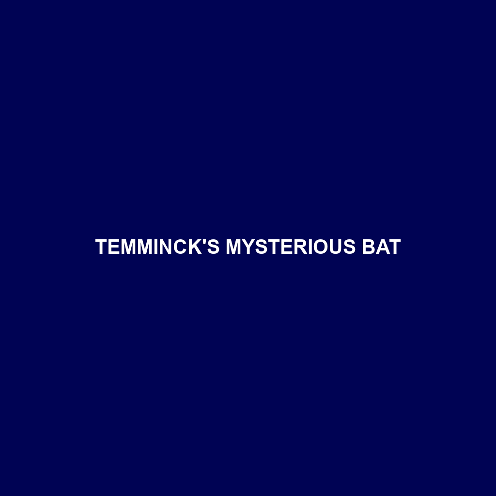 Temminck's Mysterious Bat