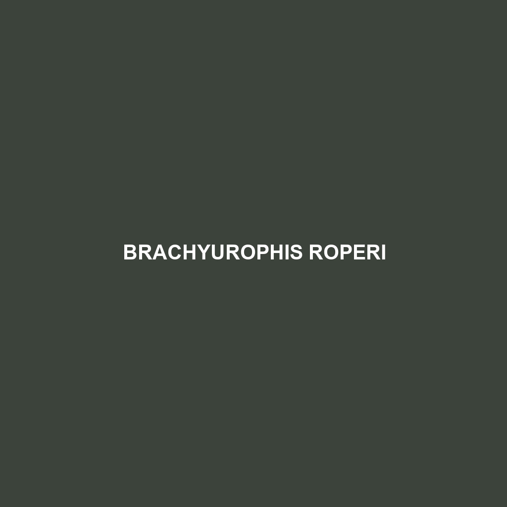 Brachyurophis roperi