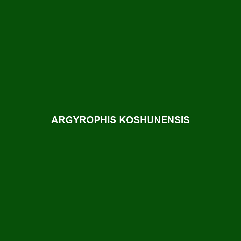 Argyrophis koshunensis