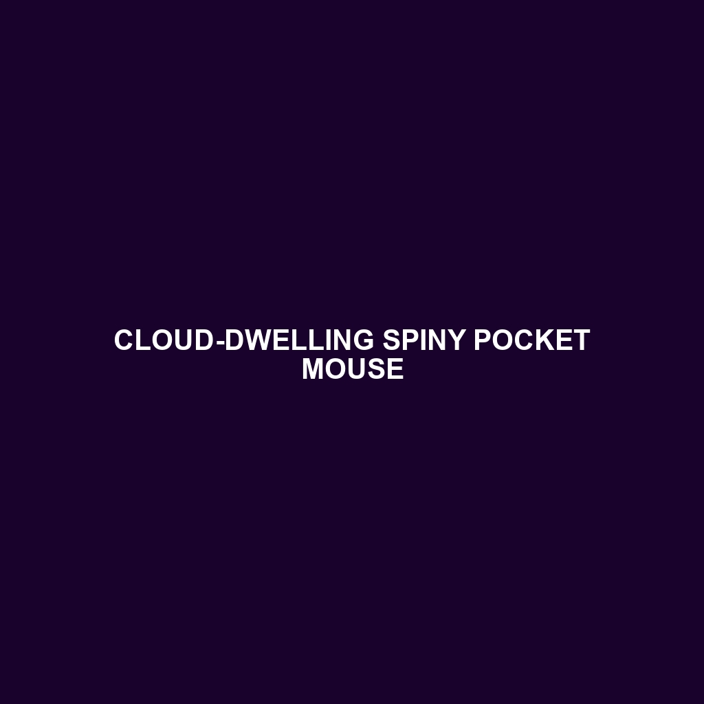 Cloud-dwelling Spiny Pocket Mouse