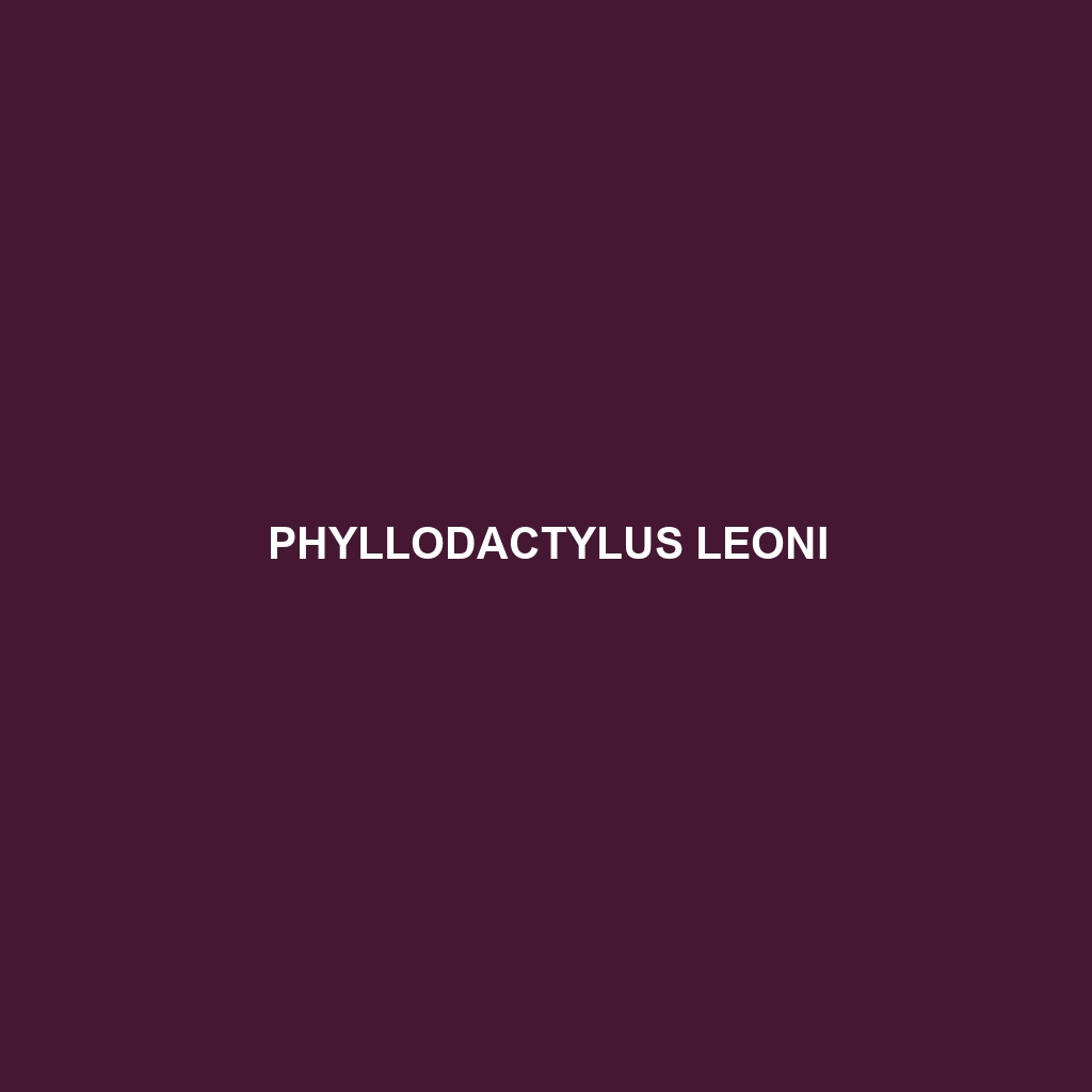 Phyllodactylus leoni