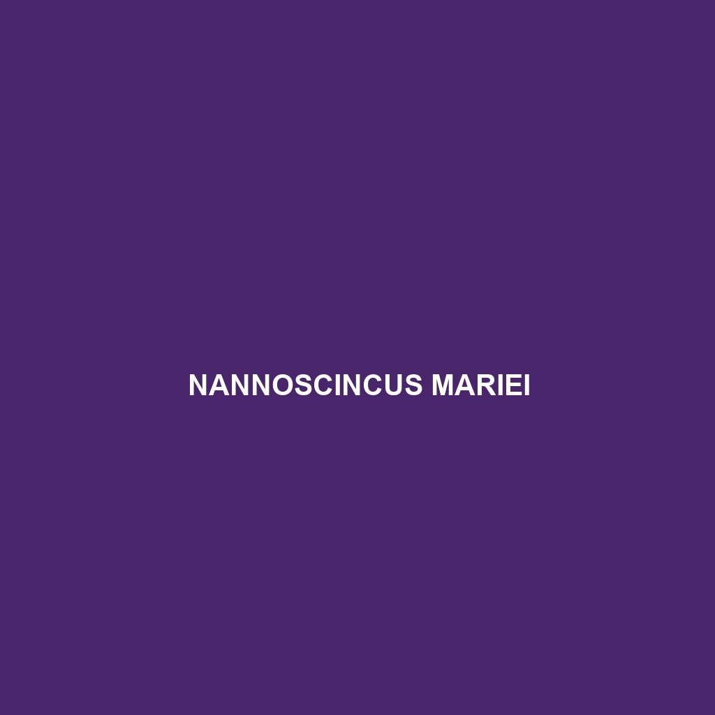 Nannoscincus mariei