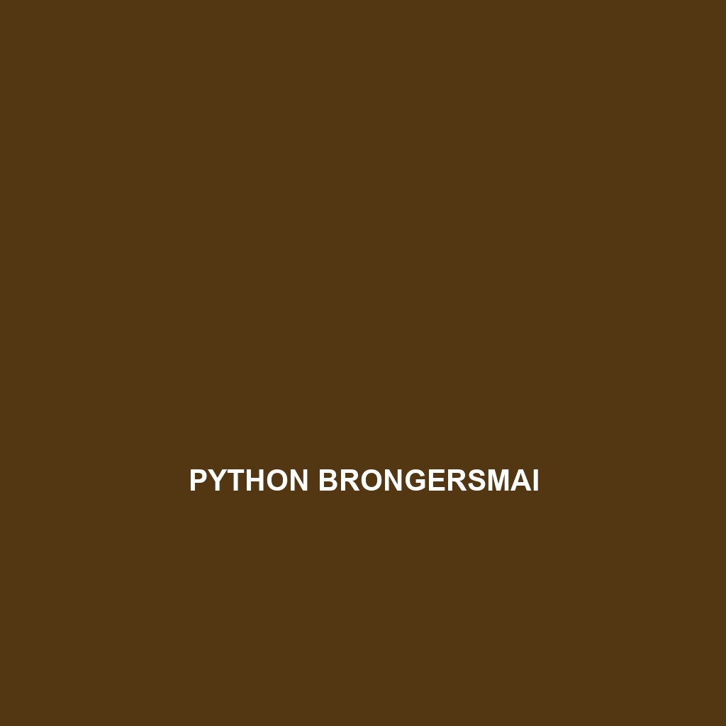 Python brongersmai