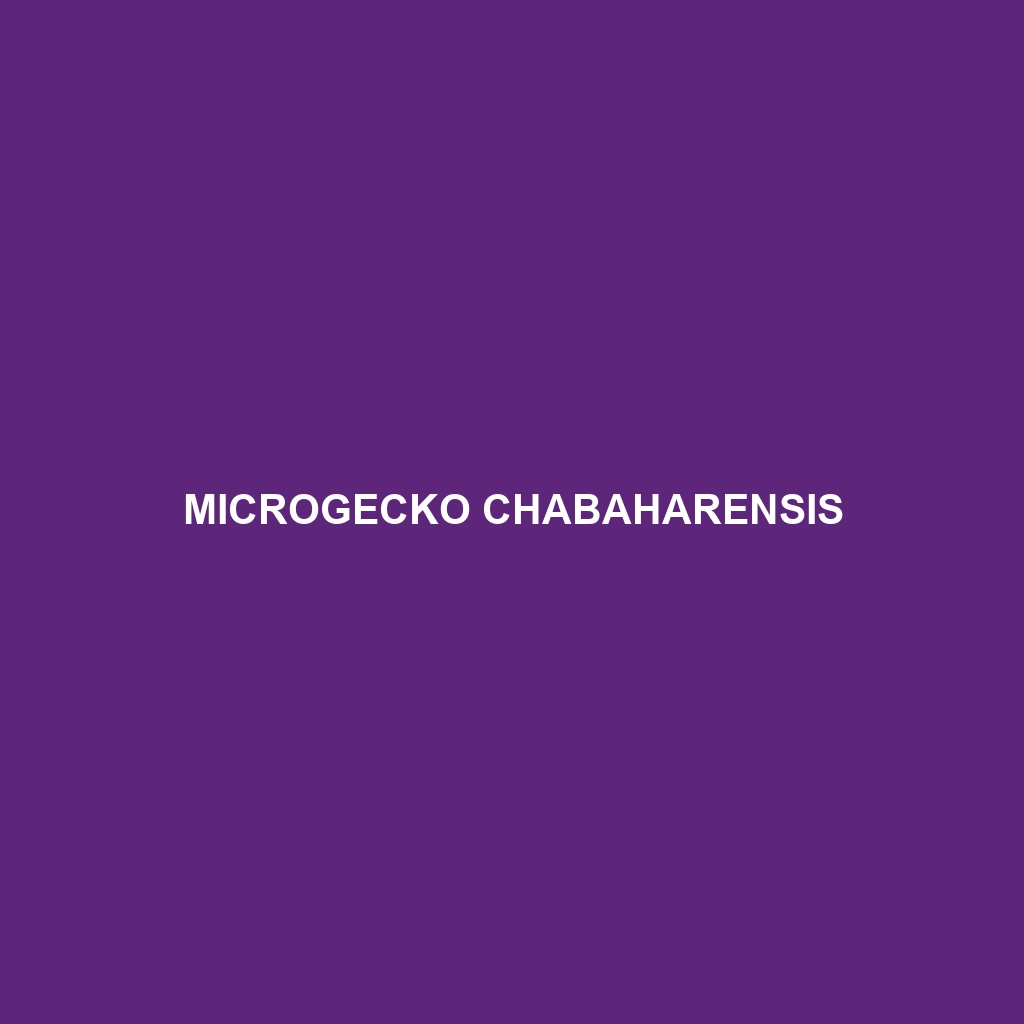 Microgecko chabaharensis