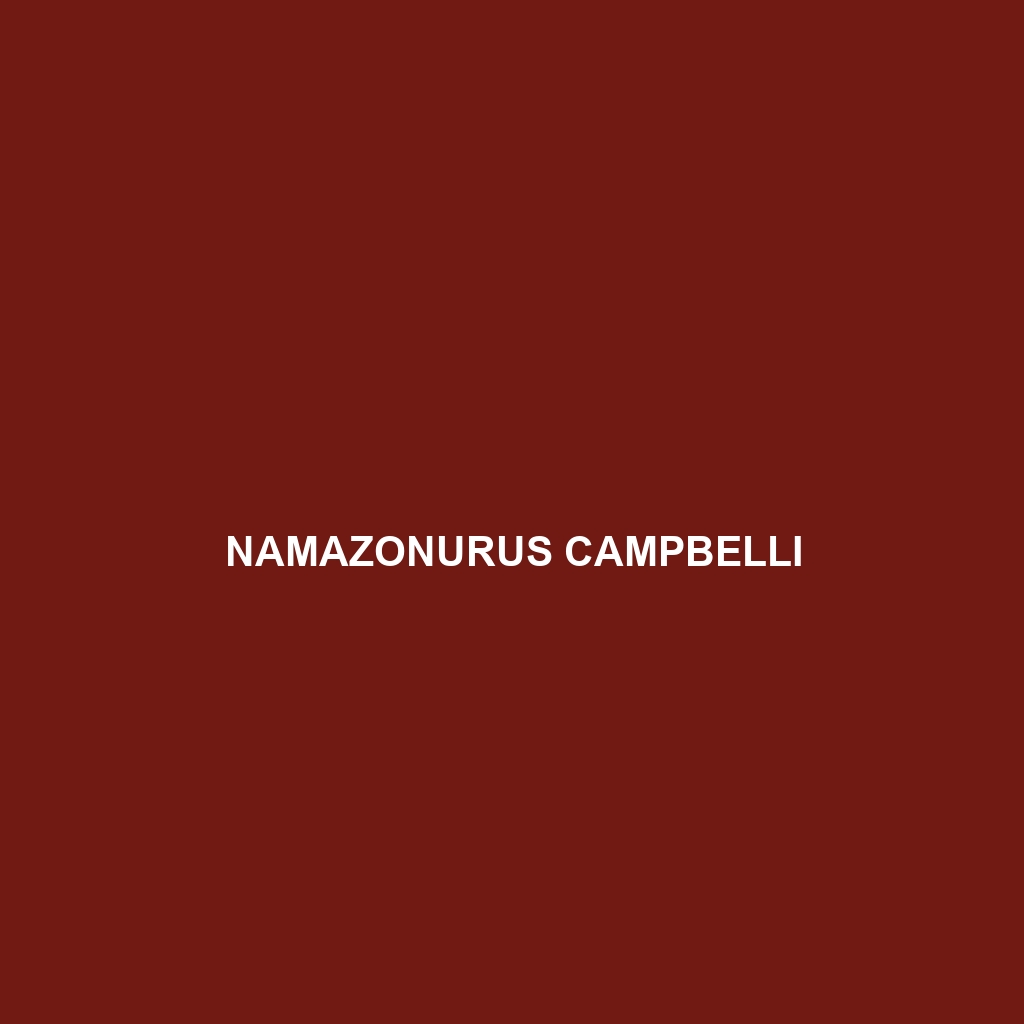 Namazonurus campbelli