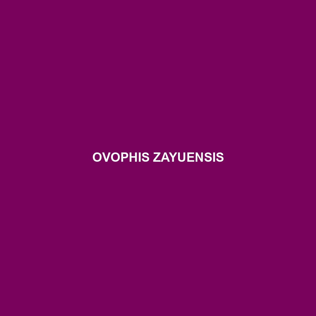 Ovophis zayuensis