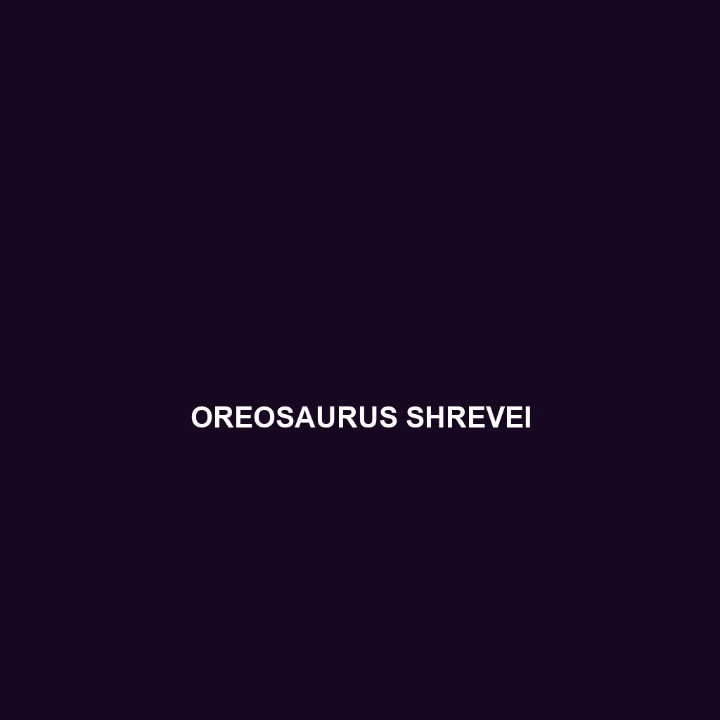 Oreosaurus shrevei