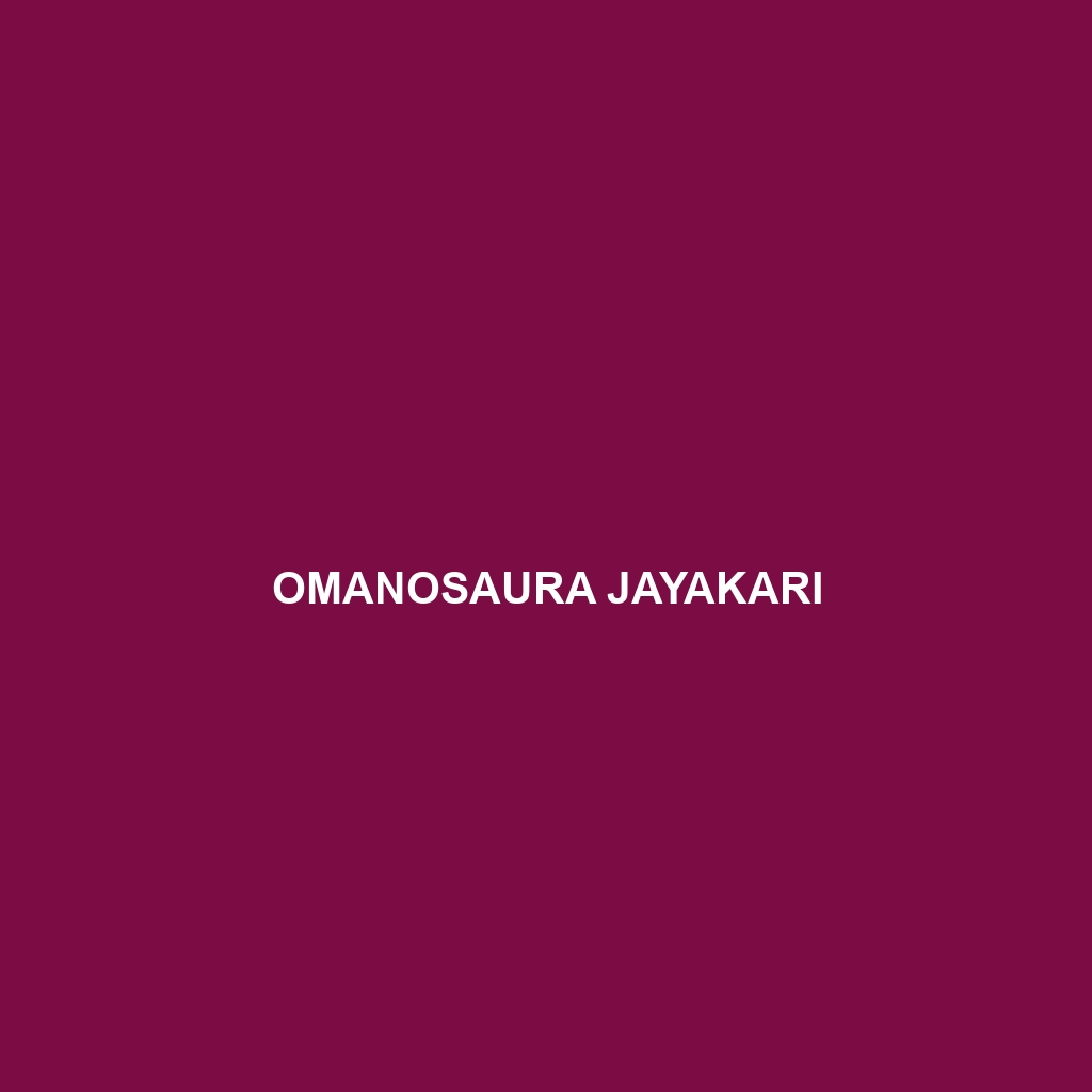 Omanosaura jayakari