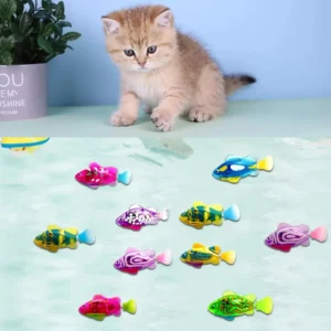 Cat Toy LED Interactive Swimming Robot Fish Toy for Cat Glowing Electric Fish Toy to Stimulate Pet’s Hunter Instincts Pet Toys